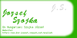jozsef szojka business card